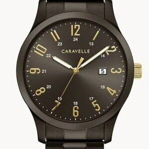 Caravelle by Bulova Men's Stainless Steel Black Gunmetal 40mm NEW Watch 45B160